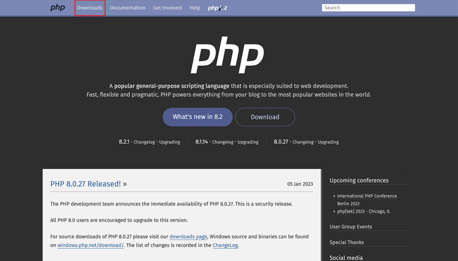 PHP導入手順